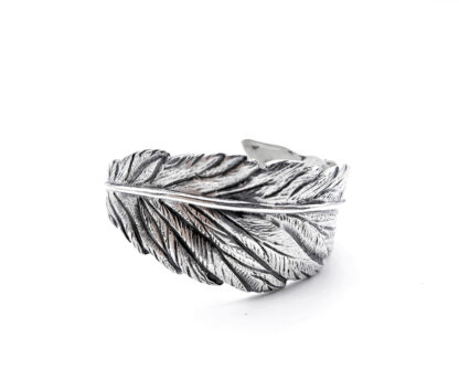 bracciale-argento 925-piuma-fatto a mano-sterling silver-bracelet-feather-handmade
