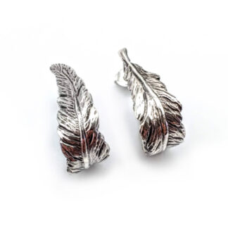 orecchini-argento 925-piuma-fatto a mano-sterling silver-earrings-feather-handmade