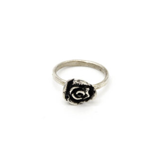 Anello 925-argento-serpente-fatto a mano-donna-sterling silver-ring-rose-flower
