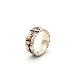 Anello 925-argento-rame-fatto a mano-sterling siler-ring-handmade