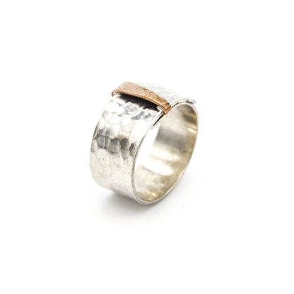 Anello-argento 925-rame-fatto a mano-sterling silver-ring-copper