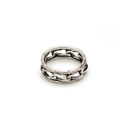 Anello-argento 925-maglie-catena-fatto a mano-sterling silver-ring-chain-meshes
