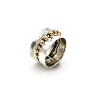 Anello-argento 925-perlage-fatto a mano-sterling silver-ring-bronze-handmade