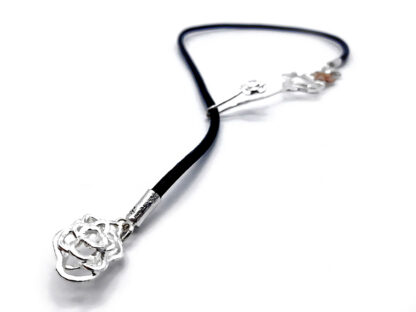 collana-argento 925-fatto a mano-sterling silver-necklace-hand made-matteo macallè-copper-rame-flower-fiori