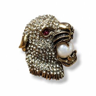 Anello Leone Perla